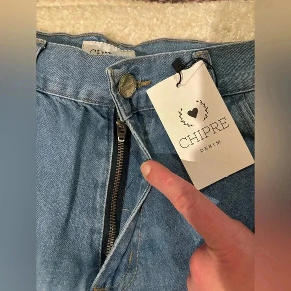 NWT Chipre High Rise Mom Barrel Jeans 27/4 crop - Picture 4 of 8